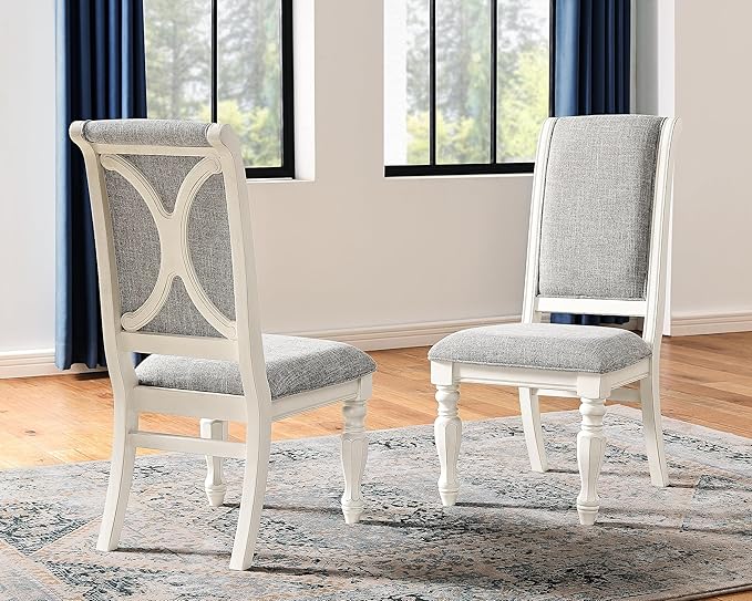 NicBex Haerin-SD-00173-LWJ Dining Chairs, 18.8"x26"x42.5", Off-White - LeafyLoom