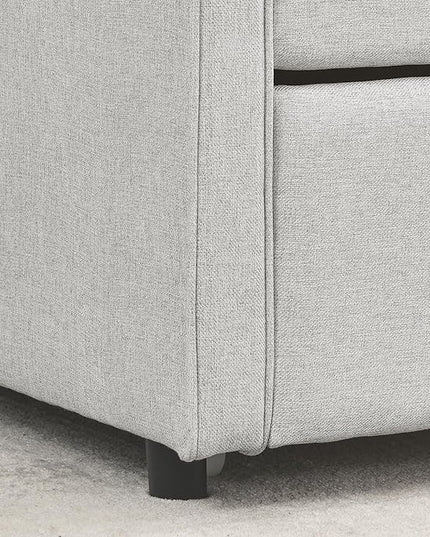 Upholstered Twin Size Daybed with Twin Trundle, Solid Wood Sofa Bed w/Button Tufted Backrest and Waved Shape Arms, for Kids, Living Room, Bedroom, Dorm, No Box Spring Needed, Beige - LeafyLoom