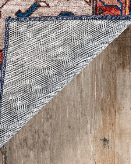 nuLOOM Carolyn Machine Washable Tribal Motif Ultra Thin Runner Rug, 2' 6" x 6', Rust - LeafyLoom
