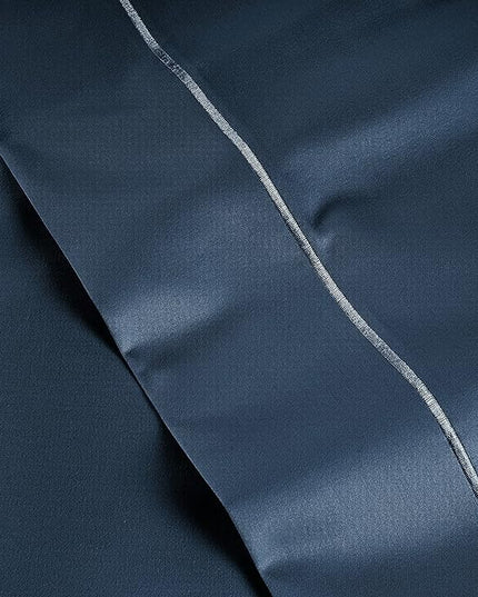 LANE LINEN 100% Egyptian Cotton Bed Sheets - 1000 Thread Count 3-Piece Twin XL Set Long Staple Bedding Sateen Weave Luxury Hotel Fits Upto 16" Mattress Dark Denim - LeafyLoom