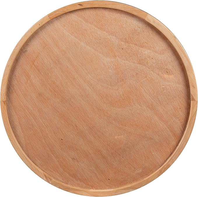 Flash Furniture Mayfair 24" Round Butcher Block Style Table Top, Natural - LeafyLoom