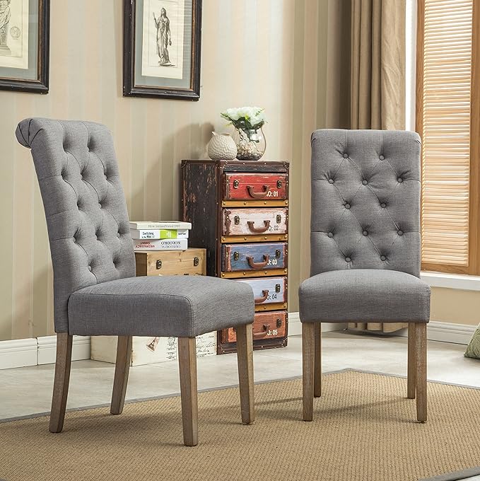 NicBex Haerin-SD-00142-LWJ Dining Chairs, 26"x18"x39.2", Gray - LeafyLoom