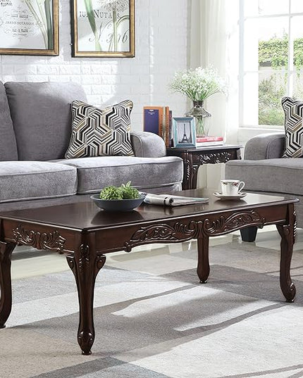 NicBex Coffee Table Wooden Coffee Table with Storage Rectangle Center Tables with Strong Legs Dining Table for Living Room, Dining Room, Office, and Bedroom,48" W, Dark Cherry - LeafyLoom