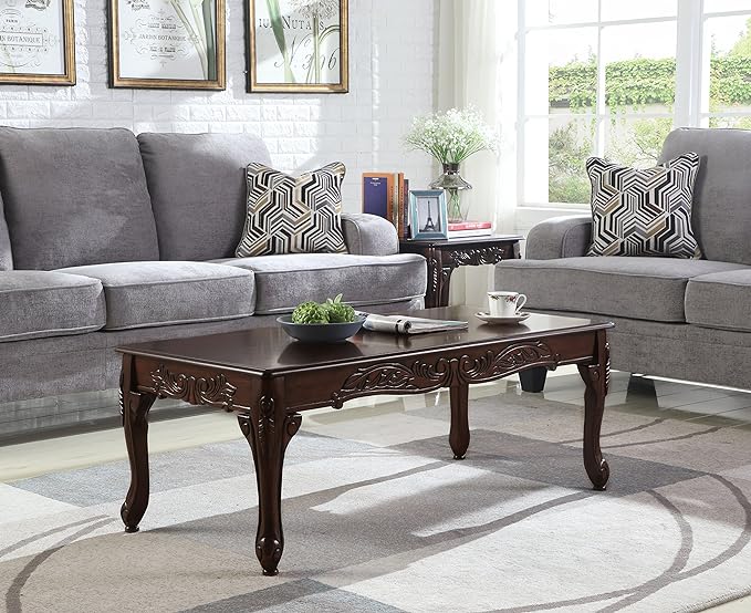 NicBex Coffee Table Wooden Coffee Table with Storage Rectangle Center Tables with Strong Legs Dining Table for Living Room, Dining Room, Office, and Bedroom,48" W, Dark Cherry - LeafyLoom