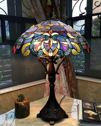 Chloe CH18091PV18-TL2 Nora Table Lamp, One Size, Multicolor - LeafyLoom