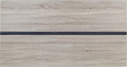 NicBex Dining Table Contemporary Kitchen Table with 2 Shelf Farmhouse Rustic Dining Table, Rustic Oak & Black Finish with Storage Rectangular Dining Table, Easy Assembly, Rustic Oak - LeafyLoom