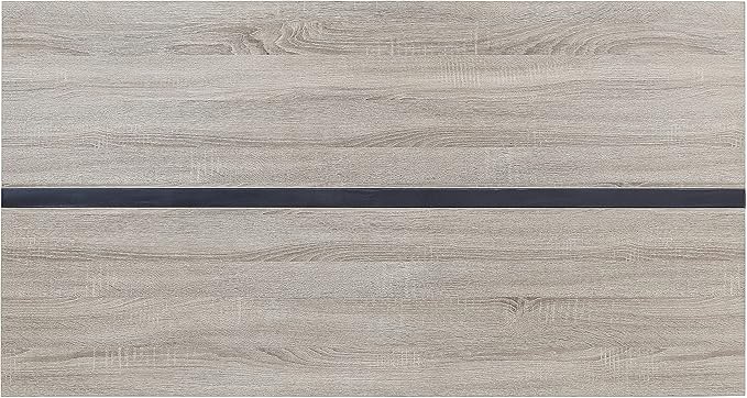 NicBex Dining Table Contemporary Kitchen Table with 2 Shelf Farmhouse Rustic Dining Table, Rustic Oak & Black Finish with Storage Rectangular Dining Table, Easy Assembly, Rustic Oak - LeafyLoom