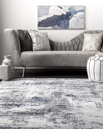 nuLOOM Dali Abstract Machine Washable Area Rug, 5x8, Grey - LeafyLoom