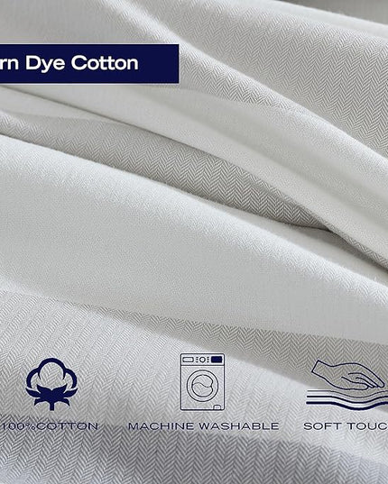 Nautica - Queen Comforter Set, Cotton Reversible Bedding with Matching Shams, Mediterranean Inspired Home Decor for All Seasons (Fairwater Grey, Queen) - LeafyLoom