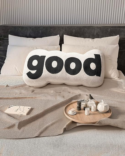Johnear Headboard Pillow White Plush Reading Pillow Back Support Pillow for Bed Sitting Up Adult Daybed Sofa College Dorm Bed Headboard Backrest Cushion Bolster Throw Pillow Body Pillow Twin - LeafyLoom