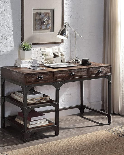 NicBex Laik-DW-00058-DX Desks, 47" W x 24" D x 29" H, Espresso - LeafyLoom