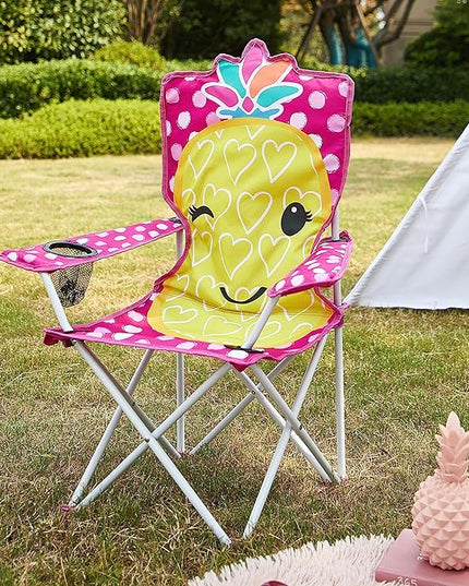 Heritage Kids Children's Figural Camp Chair, Pineapple - LeafyLoom