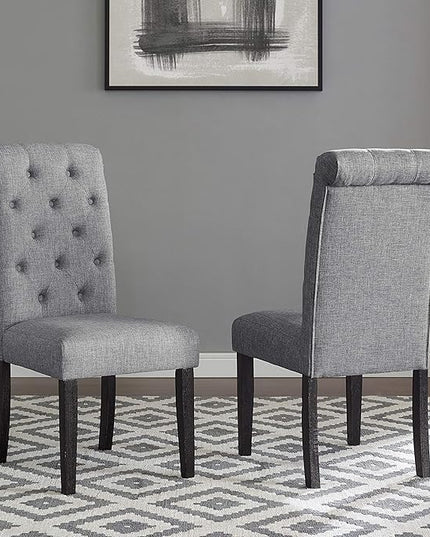 Roundhill Furniture Leviton Urban Style Counter Height Dining Set: Table and 6 Chairs, Grey - LeafyLoom