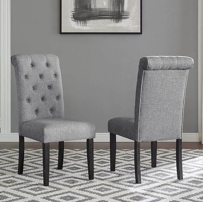 Roundhill Furniture Leviton Urban Style Counter Height Dining Set: Table and 6 Chairs, Grey - LeafyLoom