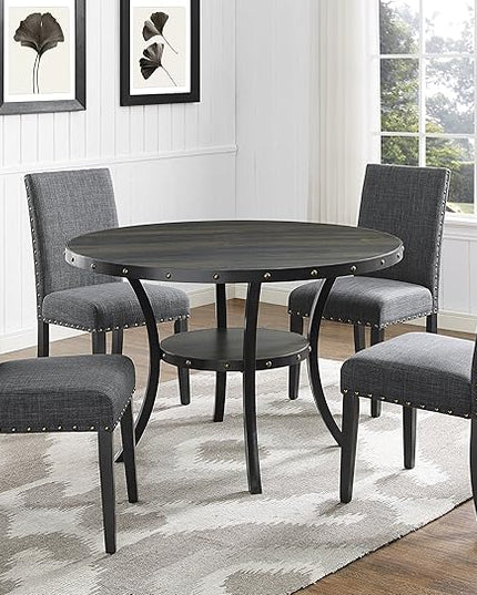 NicBex Haerin-SD-00138-LWJ Dining Chairs, 24.8"x18.3"x38", Gray - LeafyLoom
