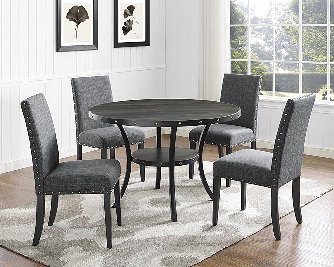NicBex Haerin-SD-00138-LWJ Dining Chairs, 24.8"x18.3"x38", Gray - LeafyLoom