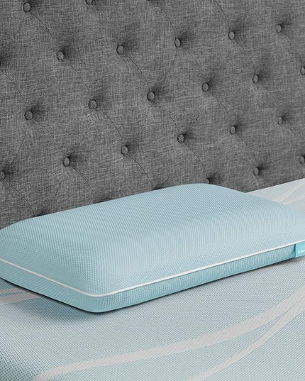 TEMPUR-ProForm + Cooling ProLo Pillow, Memory Foam, Queen, 5-Year Limited Warranty,Blue - LeafyLoom