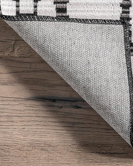 nuLOOM Elsy Modern Tribal Machine Washable Ultra Thin Area Rug, 8' x 10', Ivory - LeafyLoom