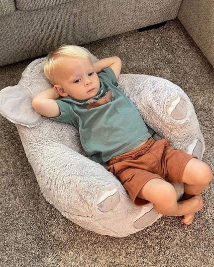 Trend Lab Elephant Toddler Chair Plush Character Kids Chair Comfy Furniture Pillow Chair for Boys and Girls, 21 x 19 x 19 inches TrendLab