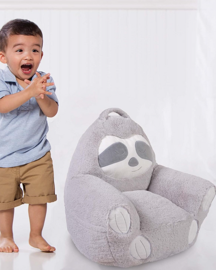 Trend Lab Sloth Toddler Chair Plush Character Kids Chair Comfy Furniture Pillow Chair for Boys and Girls, 21 x 19 x 19 inches TrendLab