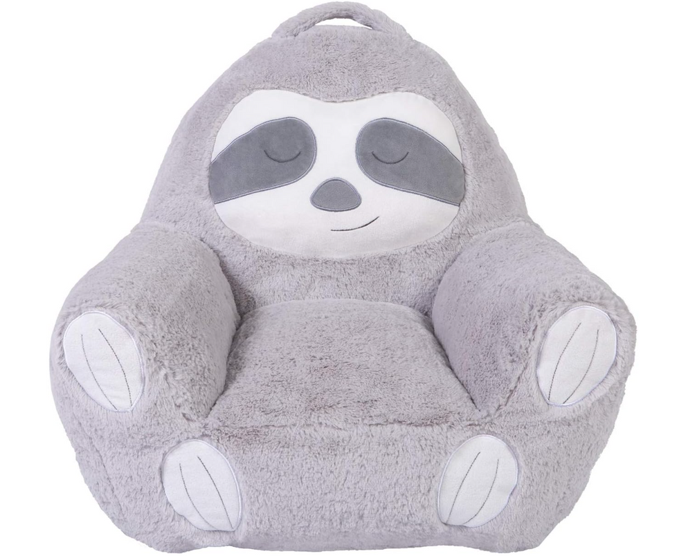 Trend Lab Sloth Toddler Chair Plush Character Kids Chair Comfy Furniture Pillow Chair for Boys and Girls, 21 x 19 x 19 inches TrendLab